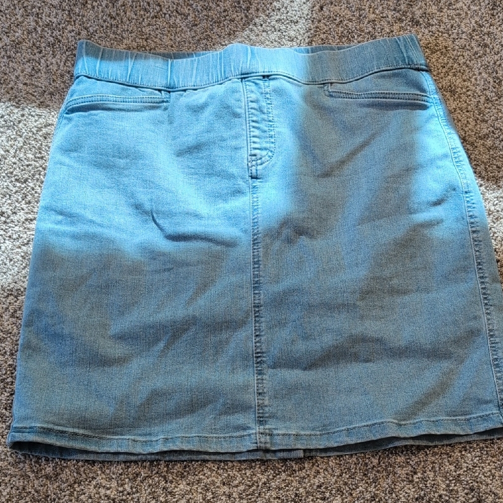 Classic Light Blue A-Line Denim Skirt